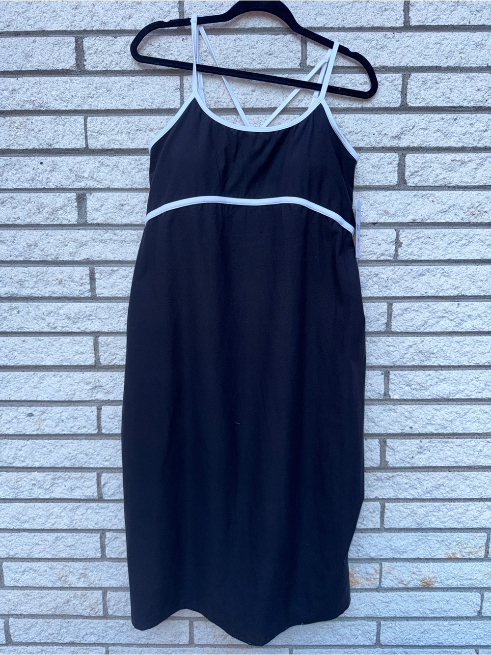Athletic Works Black & White Strappy Slip Dress - Women